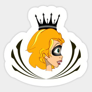 vintage. queen alice from wonderland. Sticker